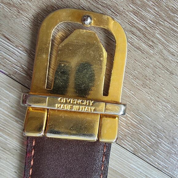 Vintage Gino Ferruzzi Mixed Metal Black Leather Belt One Size Minimalist Basic - Picture 3 of 8